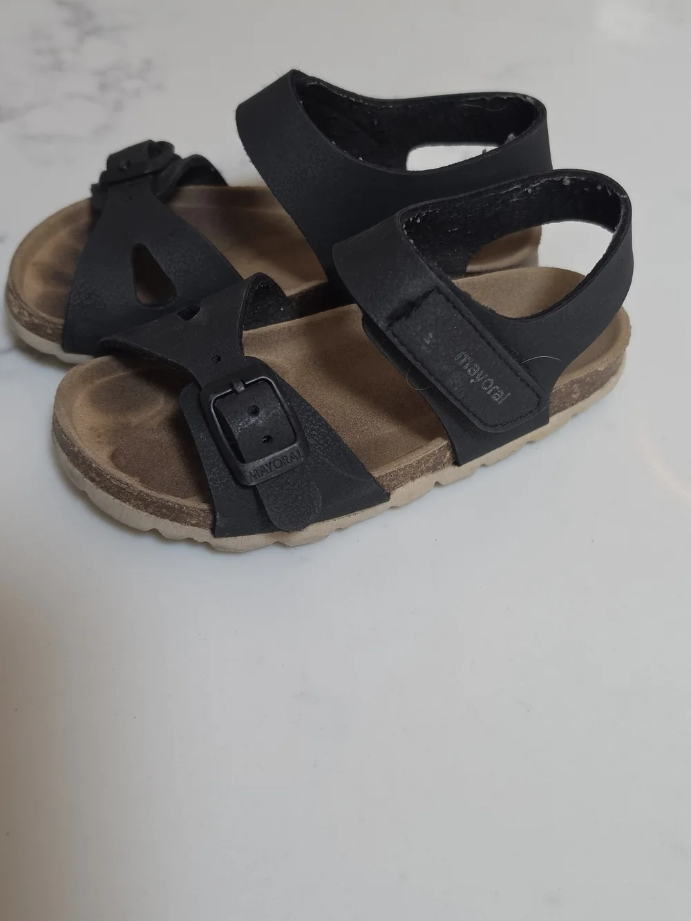 Mayoral Black Toddler Adjustable Strap Sandals